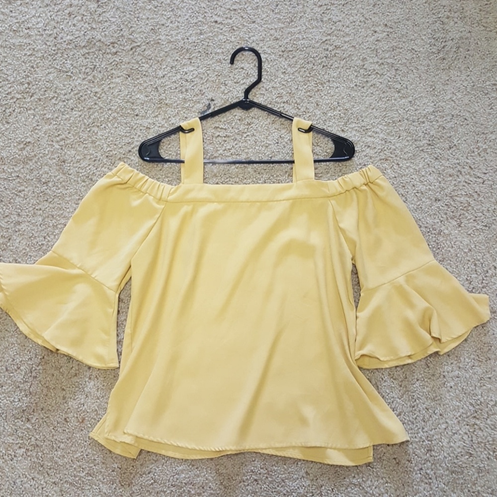 Yellow off the shoulder top